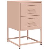  Noćni ormarići 2 kom ružičasti 36 x 39 x 60,5 cm čelični | Eponuda.com