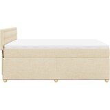  Krevet s oprugama i madracem krem 140x200 cm od tkanine | shoptok.hr