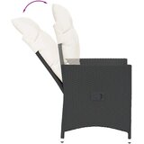 vidaXL 3-dijelni bistro set s jastucima crni od poliratana | shoptok.hr