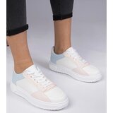 D/CEO marka niezdefiniowana White-pink sporty sneakers in eco-leather Lavilia Cijene