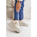 PM1 Sneakers Women's Sports Shoes Insulated On Massive Sole Beige Verissha Cene