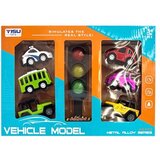 Set 6 metalnih vozila zeleni autobus sa semaforom ( 1040535 )