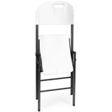 ModernHome set od 4 sklopive stolice – za dom i ugostiteljstvo, metal i HDPE, bijele | shoptok.hr