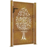  Vrtna vrata 100x125 cm Corten čelik Dizajn stabla | shoptok.hr