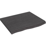 vidaXL Zidna polica tamnosiva 60 x 50 x 4 cm od obrađene hrastovine Cijene