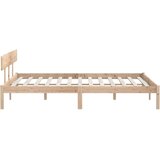  Posteljni okvir iz trdne borovine 200x200 cm, (20645328) | Shoptok.si