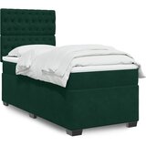 Box spring krevet s madracem tamnozeleni 100x200 cm baršunasti | shoptok.hr