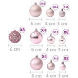  Set od 100 božićnih kuglica ružičasti | shoptok.hr