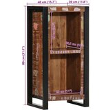 vidaXL Noćni ormarić 40x30x80 cm Obrađeno puno drvo | shoptok.hr