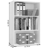 P & B PISARNIŠKI REGAL 70/105/37 cm barve bukve | Shoptok.si