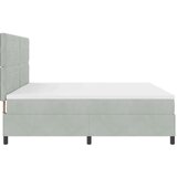  s opruga kutije Svijetlo siva 200 x 200 cm Baršun | shoptok.hr