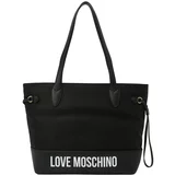 Love Moschino Shopper torba 'CITY LOVERS' crna / bijela