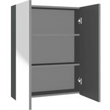 vidaXL kupaonski ormarić s ogledalom 60x15x75 cm MDF antracit | shoptok.hr