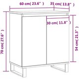 vidaXL Komoda betonsko siva 60x35x70 cm inženirski les | Shoptok.si