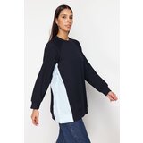 Trendyol Navy Blue Woven Piece Knitted Tunic cene