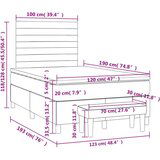 vidaXL Box spring postelja z vzmetnico taupe 120x190 cm blago, (21111387) | Shoptok.si