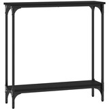 Maison Chic konzolna miza - miza ob steni črna 75x22,5x75 cm inženirski les, (21786050) Cene