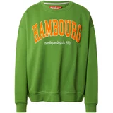 Derbe Sweater majica 'Hambourg' travnato zelena / narančasta / bijela