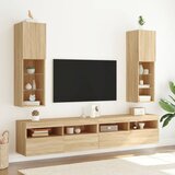 TV ormarići s LED svjetlima 2 kom boja hrasta 30,5x30x102 cm | Shoptok.si