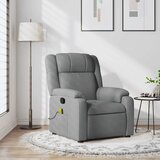  fotelja za odmor svijetlo siva tkanina - Svjetlosiva 1 Ručno guranje unatrag Da | shoptok.hr