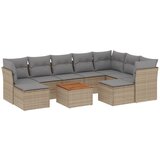 Maison Chic Seti vrtnega pohištva - Vrtna garnitura - Vrtni pohištvo set 10-delna z blazinami bež poli ratan, (21821714) | Shoptok.si