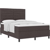 Box Posteljni okvir z vzmetnico Temno rjav Tkanina 140 x 190 cm, (22067100) | Shoptok.si