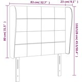  Uzglavlje s ušima tamnosivo 83 x 23 x 118/128 cm od tkanine | shoptok.hr