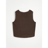 Sinsay Bluza bez rukava s gumbima od viskoze s dodatkom lana | shoptok.hr