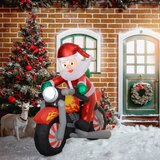 Djed Mraz na motoru vrtni ukras LED diode napuhavanje otporno na vremenske uvjete 180 x 95 x 170 cm | shoptok.hr