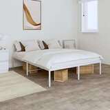 Metalni Kovinski posteljni okvir bel 140x190 cm, (20724353) | Shoptok.si