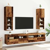 vidaXL TV omarica z LED lučkami 2 kosa starinski les 30,5x30x102 cm | Shoptok.si