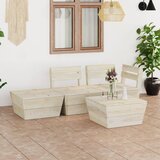 Maison Chic Seti vrtnega pohištva - Vrtna garnitura iz palet 4-delna impregniran smrekov les, (21796665) | Shoptok.si