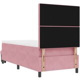  Postelja z vzmetnico z vzmetnico Roza 90 x 200 cm Žamet, (5000126945) | Shoptok.si