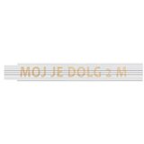 HEKA Zložljivi meter (Dolžina: 2 m, Bela, Natis: MOJ JE DOLG 2 M) | Shoptok.si