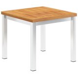  Vrtni bočni stolić 45 x 45 x 38 cm od bagremovog drva i čelika | Eponuda.ba