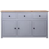  Komoda od masivne borovine siva 135x40x80 cm asortiman Panama | shoptok.hr