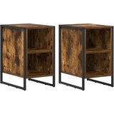  Noćni ormarić 2 pcs Dimni hrast 39.5 x 30 x 50 cm | Eponuda.ba