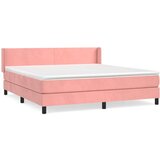  Box spring postelja z vzmetnico roza 180x200 cm žamet, (20896065) | Shoptok.si
