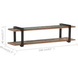 TV ormarić 160 x 40 x 40 cm od masivnog obnovljenog drva | shoptok.hr