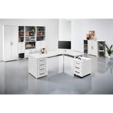 Voleo PISARNIŠKI REGAL 79,7/210,4/39,5 cm bela | Shoptok.si