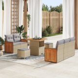 8 komada vrtni sofa set s jastučićima Bež poli ratan akacija Cijene