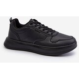PE1 Lightweight Men's Platform Sneakers in Black Eco Leather Uziran Cene