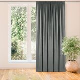  Curtain VILA color graphite style classic 5 cm pole pocket velvet 265x270 HOMEDE | shoptok.hr