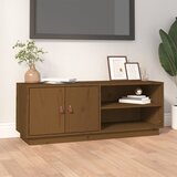 TV ormarić smeđa boja meda 105 x 34 x 40 cm od masivne borovine | shoptok.hr