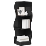  Kutna polica s policom Crna 34 x 33 x 102 cm Konstruirano drvo | shoptok.hr