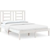 Okvir za krevet masivno drvo bijeli 120x190 cm 4FT mali bračni | shoptok.hr