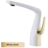  Deluxe moderna slavina za kupaonski umivaonik ELITE EDITION BS1531 | Premium linija<span> - </span>Bijelo - zlatna Cijene