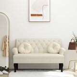  Klupa s naslonom 120 x 62 x 75,5 cm platnena | Eponuda.com