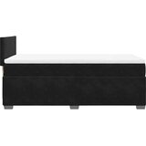 Krevet box spring s madracem crni za jednu osobu baršunasti | Eponuda.com