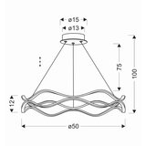 Lesnina XXXL VISEČA NIHALNA LED-SVETILKA Vave 2900 lm 3000 K | Shoptok.si